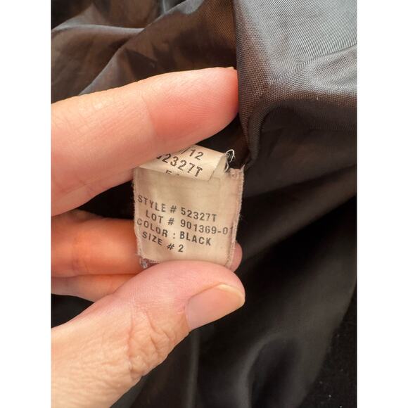 Tahari Italian Wool Long Coat, Double Breasted with Belt & Funnel Neck Military - Picture 8 of 8